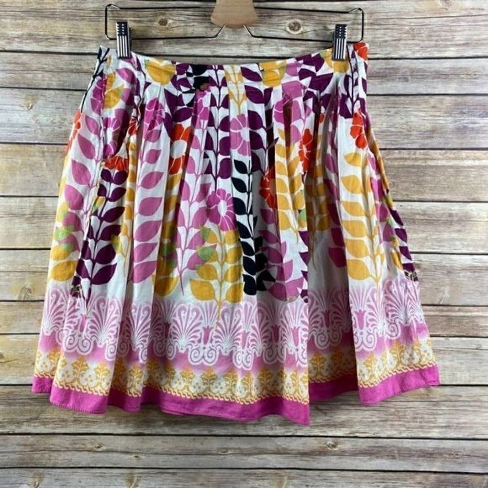 Eci New York Petite A-Line Floral Skirt
